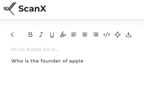 ScanX Notes Feature